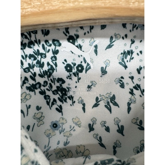 Puma CLOUDSPUN Garden White Glow Performance Golf Polo Shirt Men's Size L NWT - Picture 3 of 7